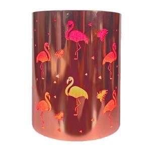 NEW SCENTSHIPS fanciful flamingos lantern - shade only in rose gold